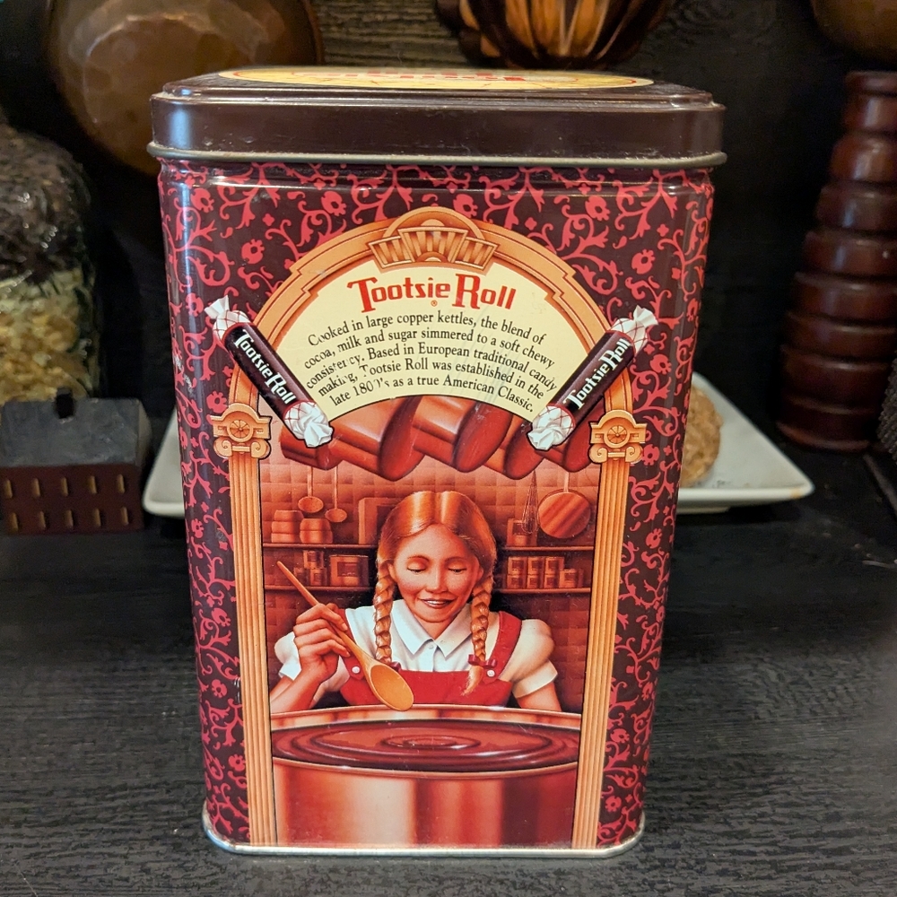 Tootsie Roll Vintage Reproduction Decorative Tin 1992 - Picture 3 of 7